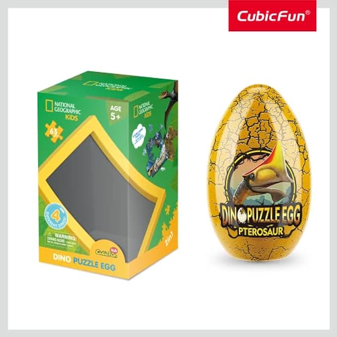 NATIONAL GEOGRAPHIC 3D PUZZLE PTEROSAUR EGG SHAPE 63 PIECES - Image 2